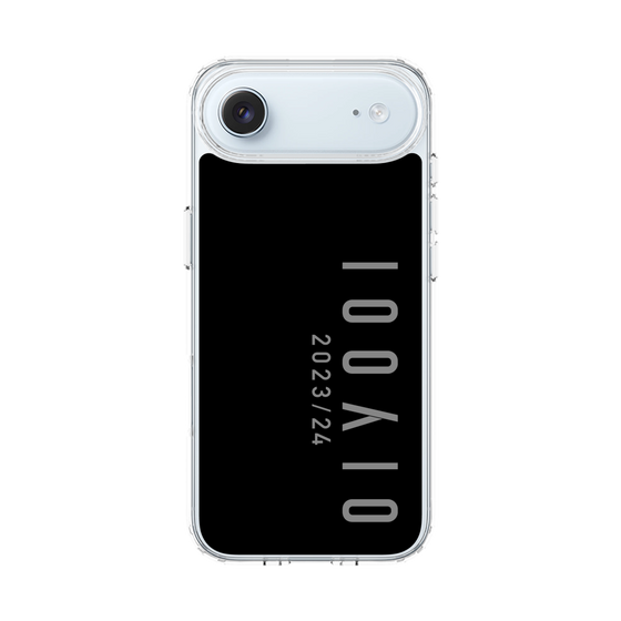 スリムプロテクションケース［ 100人10 - Logo vertical - Gray ］