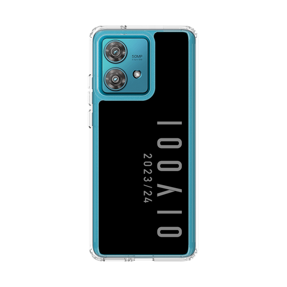 スリムプロテクションケース［ 100人10 - Logo vertical - Gray ］