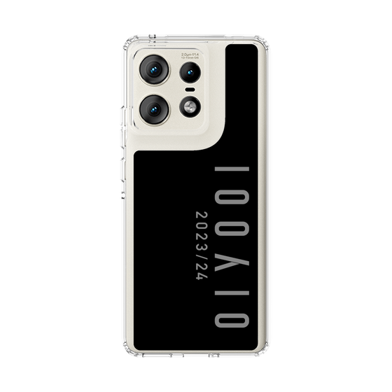スリムプロテクションケース［ 100人10 - Logo vertical - Gray ］