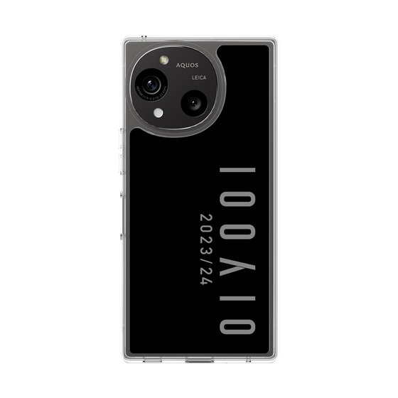 スリムプロテクションケース［ 100人10 - Logo vertical - Gray ］