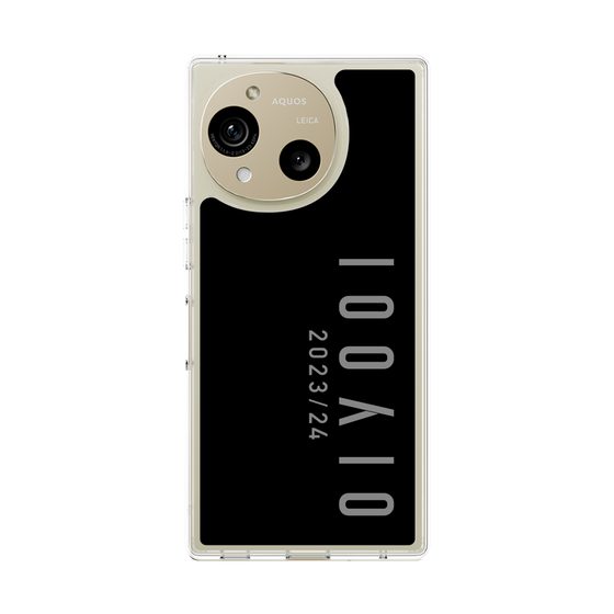 スリムプロテクションケース［ 100人10 - Logo vertical - Gray ］