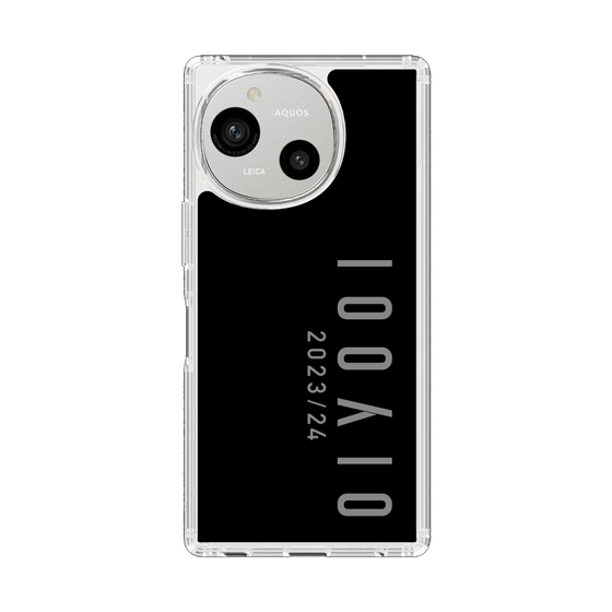 スリムプロテクションケース［ 100人10 - Logo vertical - Gray ］