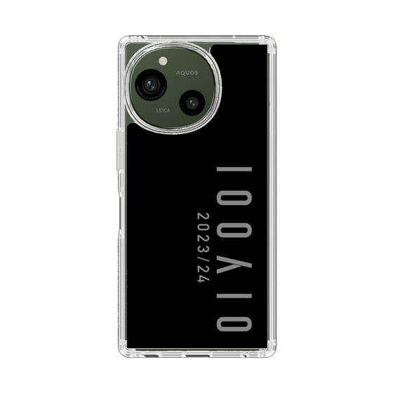 スリムプロテクションケース［ 100人10 - Logo vertical - Gray ］