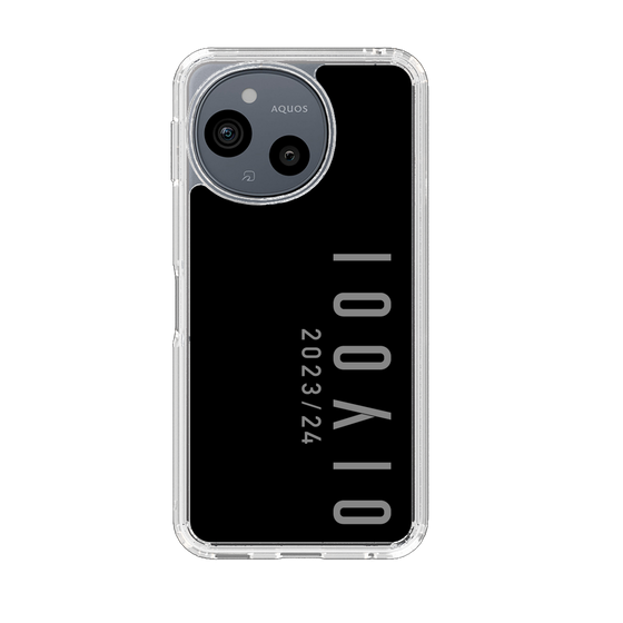 スリムプロテクションケース［ 100人10 - Logo vertical - Gray ］