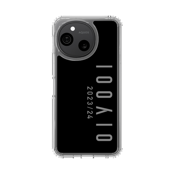 スリムプロテクションケース［ 100人10 - Logo vertical - Gray ］