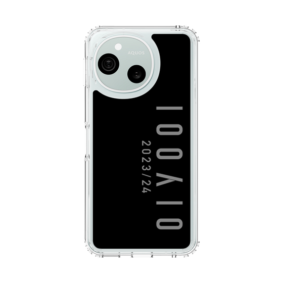 スリムプロテクションケース［ 100人10 - Logo vertical - Gray ］