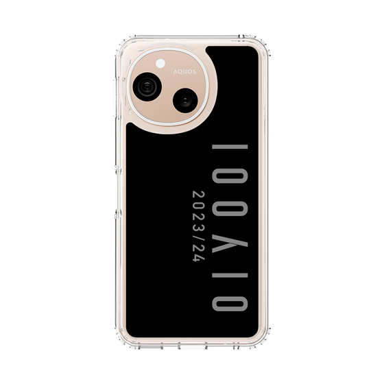 スリムプロテクションケース［ 100人10 - Logo vertical - Gray ］