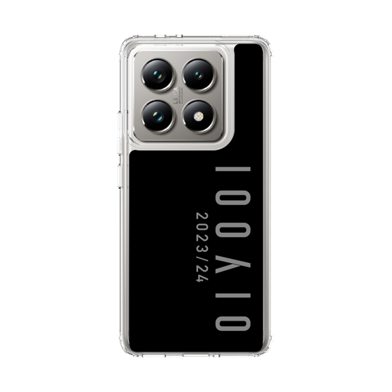 スリムプロテクションケース［ 100人10 - Logo vertical - Gray ］