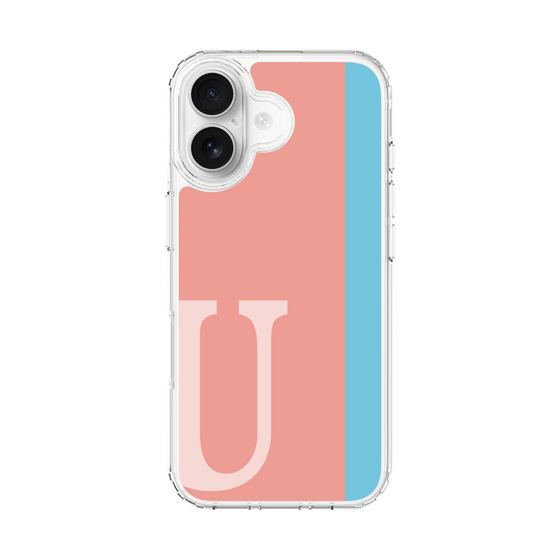 スリムプロテクションケース［ オリジナル - initial color line - U pink ］