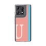 スリムプロテクションケース［ オリジナル - initial color line - U pink ］