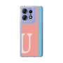 スリムプロテクションケース［ オリジナル - initial color line - U pink ］