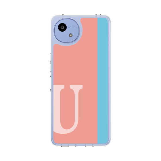 スリムプロテクションケース［ オリジナル - initial color line - U pink ］
