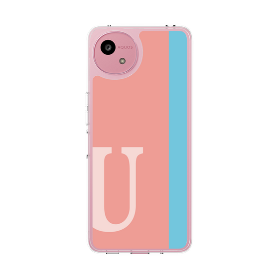 スリムプロテクションケース［ オリジナル - initial color line - U pink ］