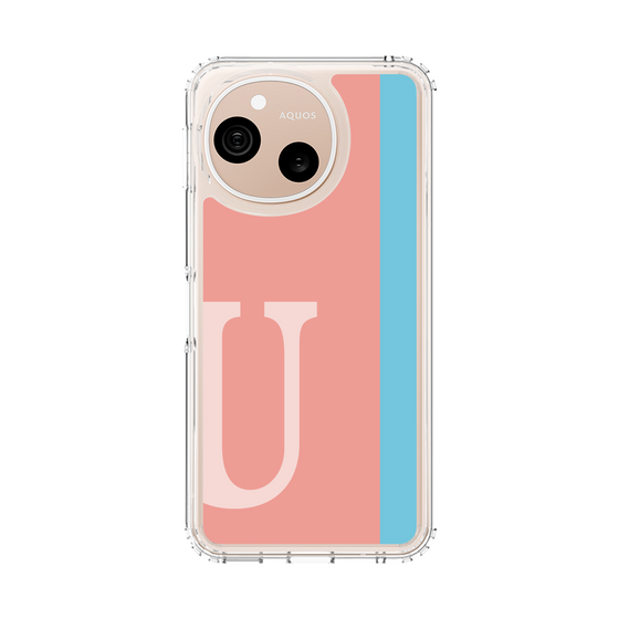 スリムプロテクションケース［ オリジナル - initial color line - U pink ］