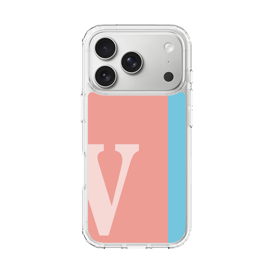 スリムプロテクションケース［ オリジナル - initial color line - V pink ］