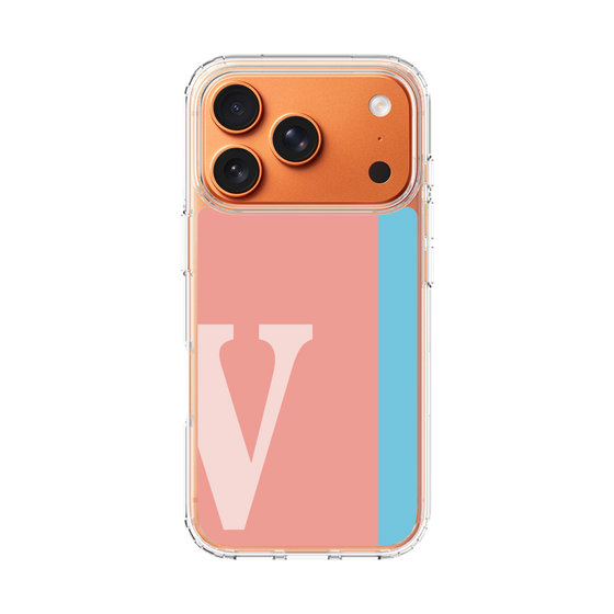 スリムプロテクションケース［ オリジナル - initial color line - V pink ］