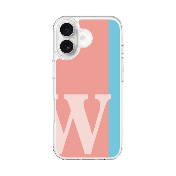 スリムプロテクションケース［ オリジナル - initial color line - W pink ］