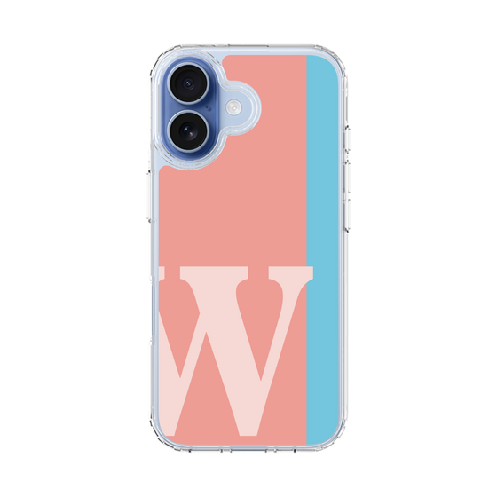 スリムプロテクションケース［ オリジナル - initial color line - W pink ］