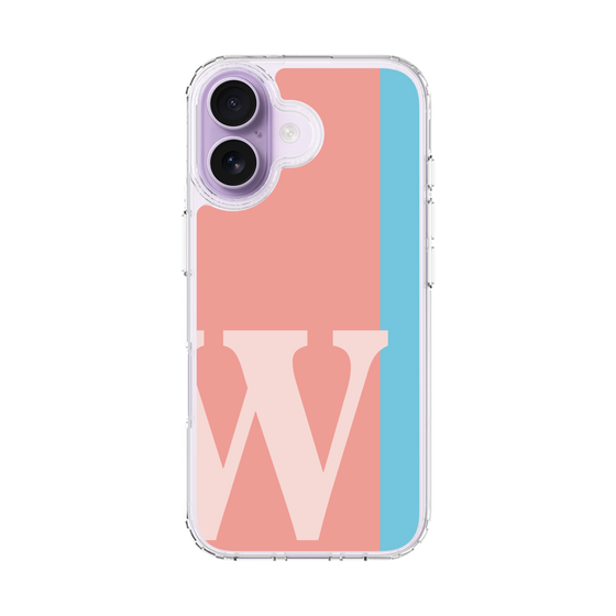 スリムプロテクションケース［ オリジナル - initial color line - W pink ］
