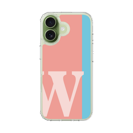 スリムプロテクションケース［ オリジナル - initial color line - W pink ］