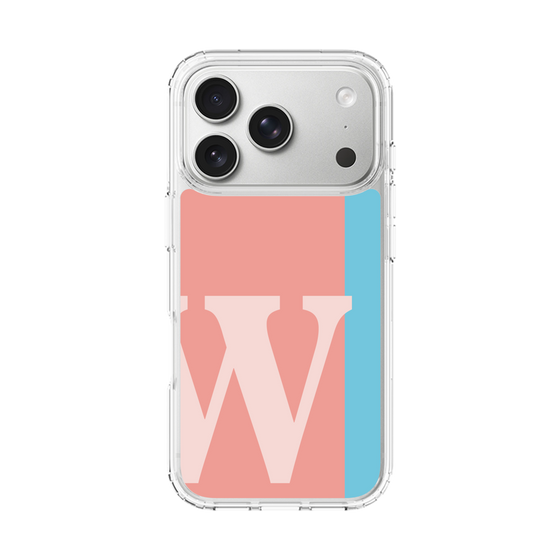 スリムプロテクションケース［ オリジナル - initial color line - W pink ］