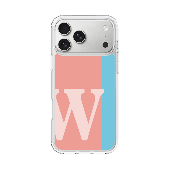 スリムプロテクションケース［ オリジナル - initial color line - W pink ］