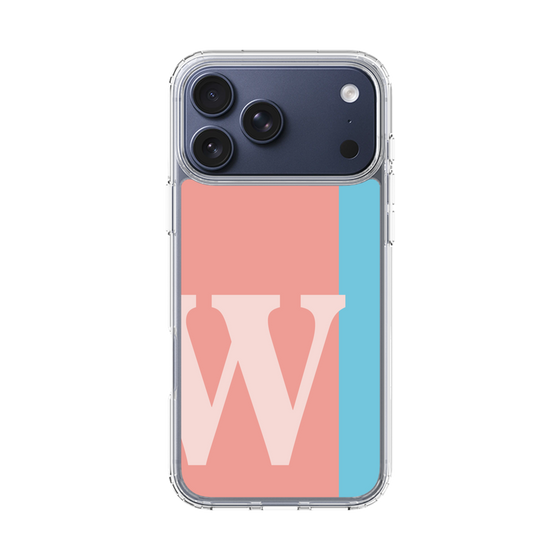 スリムプロテクションケース［ オリジナル - initial color line - W pink ］