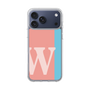 スリムプロテクションケース［ オリジナル - initial color line - W pink ］