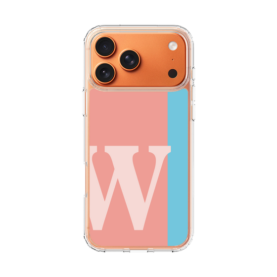 スリムプロテクションケース［ オリジナル - initial color line - W pink ］