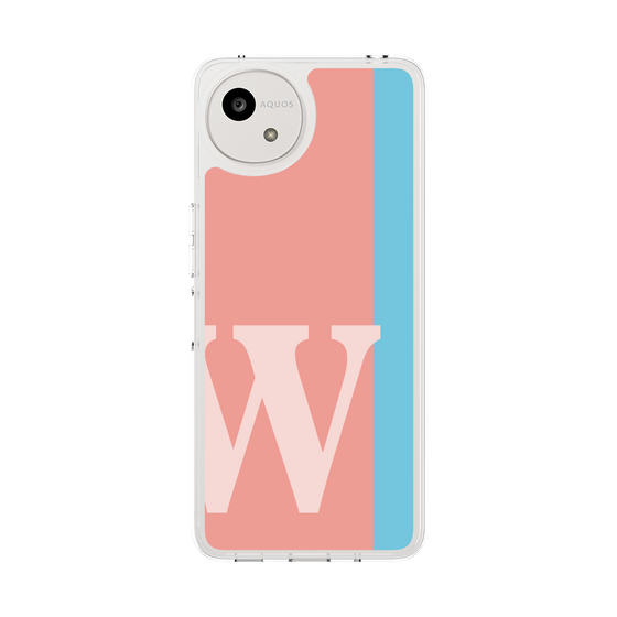 スリムプロテクションケース［ オリジナル - initial color line - W pink ］
