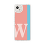 スリムプロテクションケース［ オリジナル - initial color line - W pink ］
