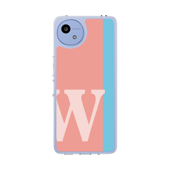 スリムプロテクションケース［ オリジナル - initial color line - W pink ］