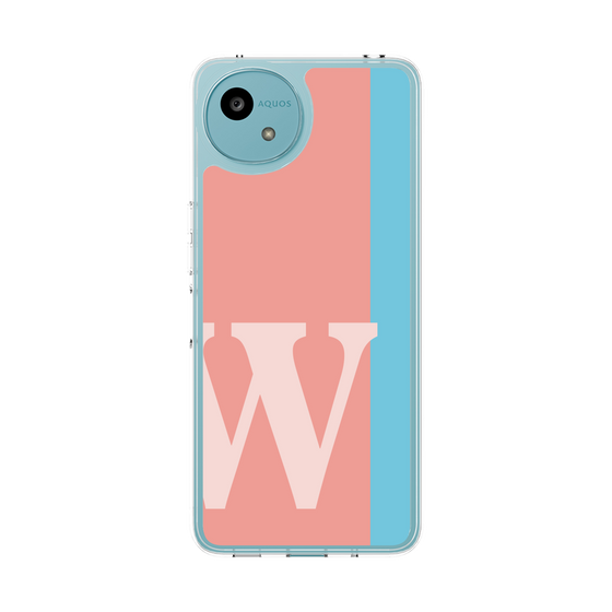 スリムプロテクションケース［ オリジナル - initial color line - W pink ］
