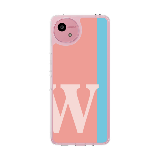 スリムプロテクションケース［ オリジナル - initial color line - W pink ］