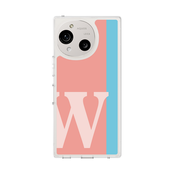 スリムプロテクションケース［ オリジナル - initial color line - W pink ］