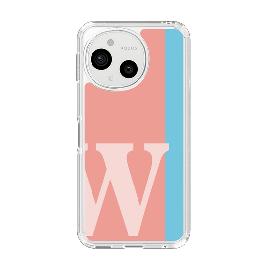 スリムプロテクションケース［ オリジナル - initial color line - W pink ］