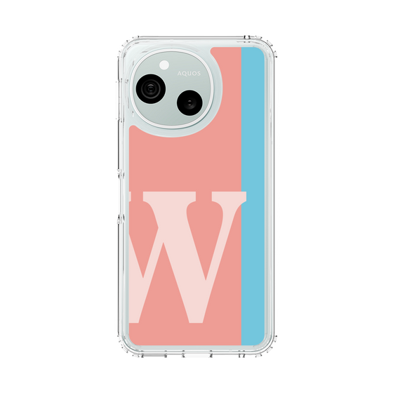 スリムプロテクションケース［ オリジナル - initial color line - W pink ］