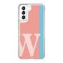スリムプロテクションケース［ オリジナル - initial color line - W pink ］