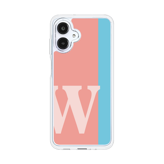 スリムプロテクションケース［ オリジナル - initial color line - W pink ］