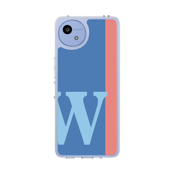 スリムプロテクションケース［ オリジナル - initial color line - W blue ］