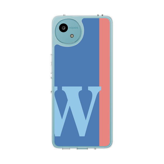 スリムプロテクションケース［ オリジナル - initial color line - W blue ］