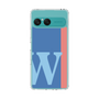 スリムプロテクションケース［ オリジナル - initial color line - W blue ］