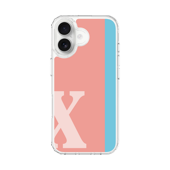 スリムプロテクションケース［ オリジナル - initial color line - X pink ］