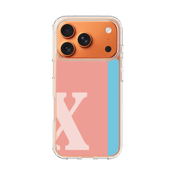 スリムプロテクションケース［ オリジナル - initial color line - X pink ］