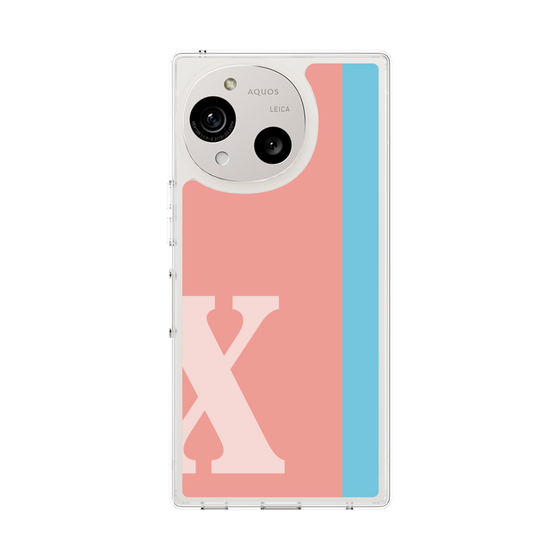 スリムプロテクションケース［ オリジナル - initial color line - X pink ］