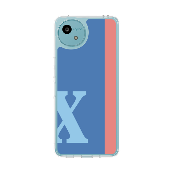スリムプロテクションケース［ オリジナル - initial color line - X blue ］