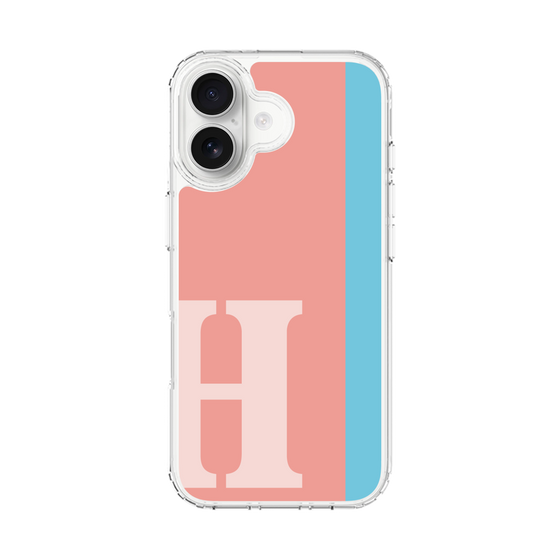 スリムプロテクションケース［ オリジナル - initial color line - H pink ］