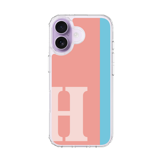 スリムプロテクションケース［ オリジナル - initial color line - H pink ］