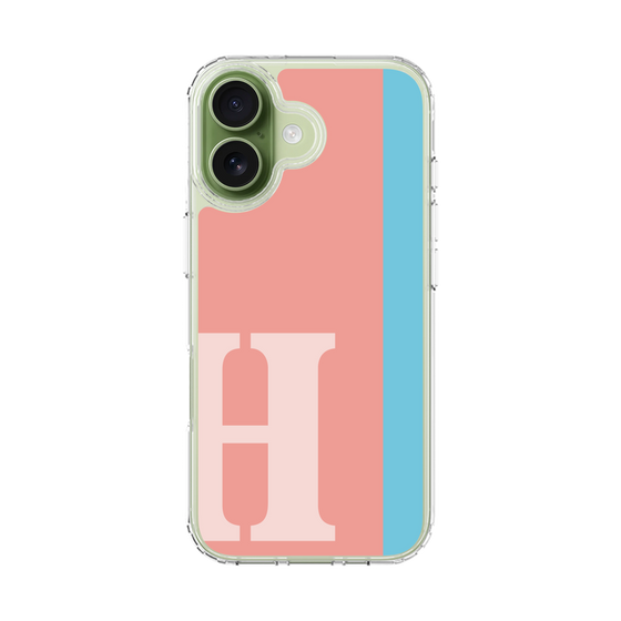 スリムプロテクションケース［ オリジナル - initial color line - H pink ］