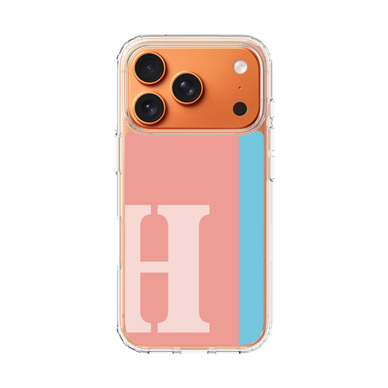 スリムプロテクションケース［ オリジナル - initial color line - H pink ］